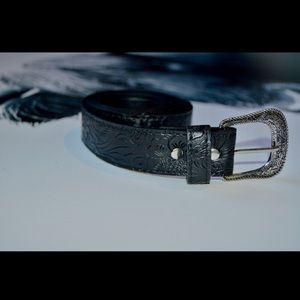Faux Black tooled belt